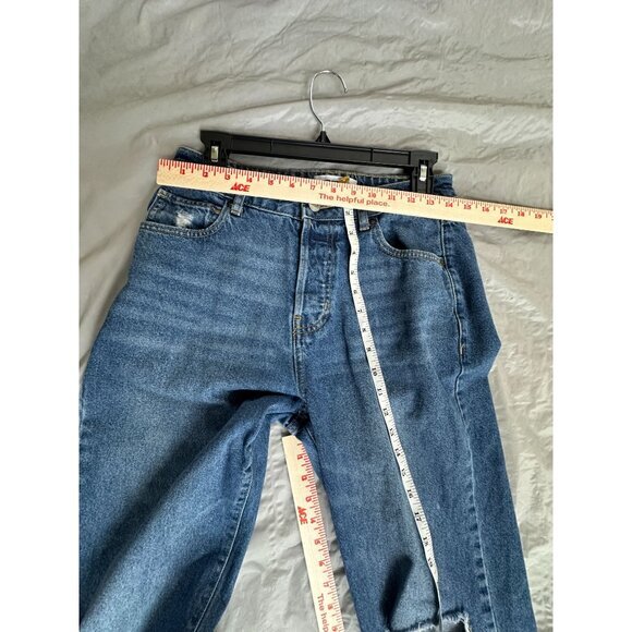 Rsq Womens High Rise Straight Jeans 27 distressed‎ denim straight leg - Picture 5 of 8